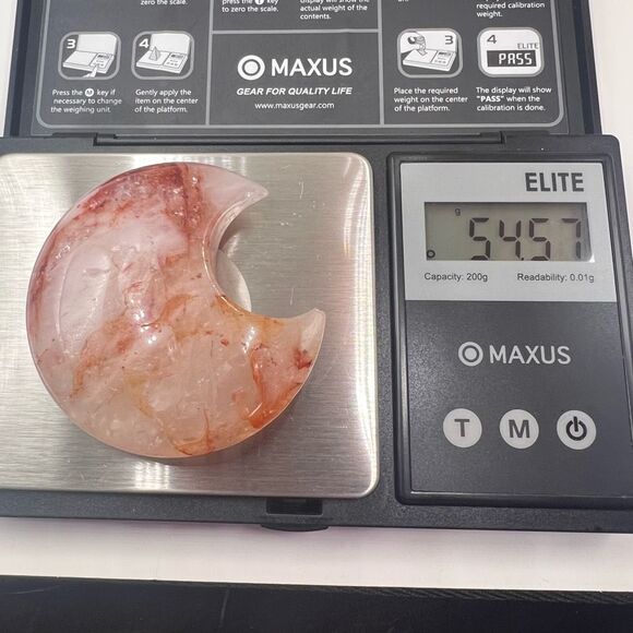 Fire Quartz Crystal Crescent Moon (6)‎ - Picture 11 of 11